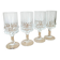 Set of 4 cut crystal water glasses Rosenthal Studio Linie Line