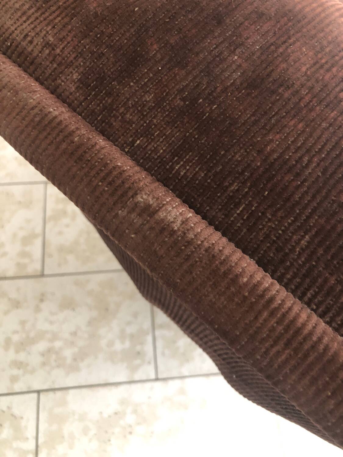 Vintage chocolate corduroy morris system deckchair