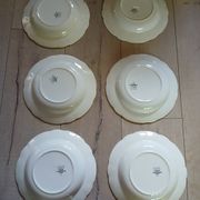 6 Digoin and Sarreguemines soup plates