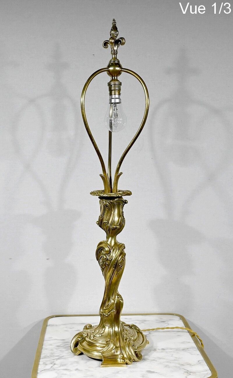 Gilded bronze lamp, Art Nouveau – late nineteenth century