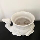 White Italian Ceramic Camel Flowerpot, Planter, Late 20th Century