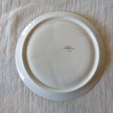 6 white Sarreguemines compartment plates