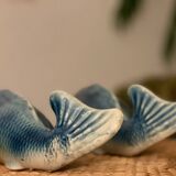 2 fish slip vases