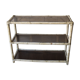 Console en bambou et verre fumé