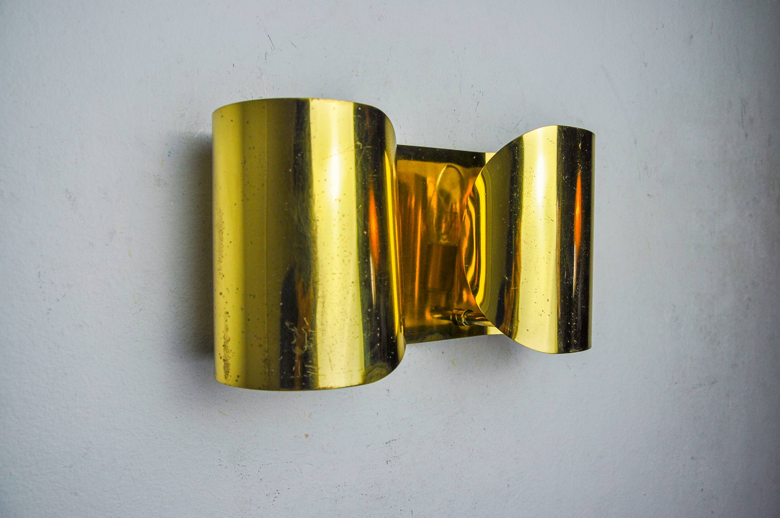 “Foglios” wall lamp in brass, Italy, 1970
