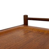 Serving trolley side table in teak veneer  1960