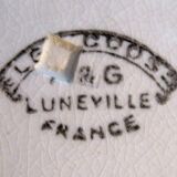 Polychrome plate signed Lunéville: Le Coq