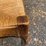 Louis Philippe solid wood and straw office chair