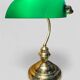 Notary and banker's lamp in green opaline