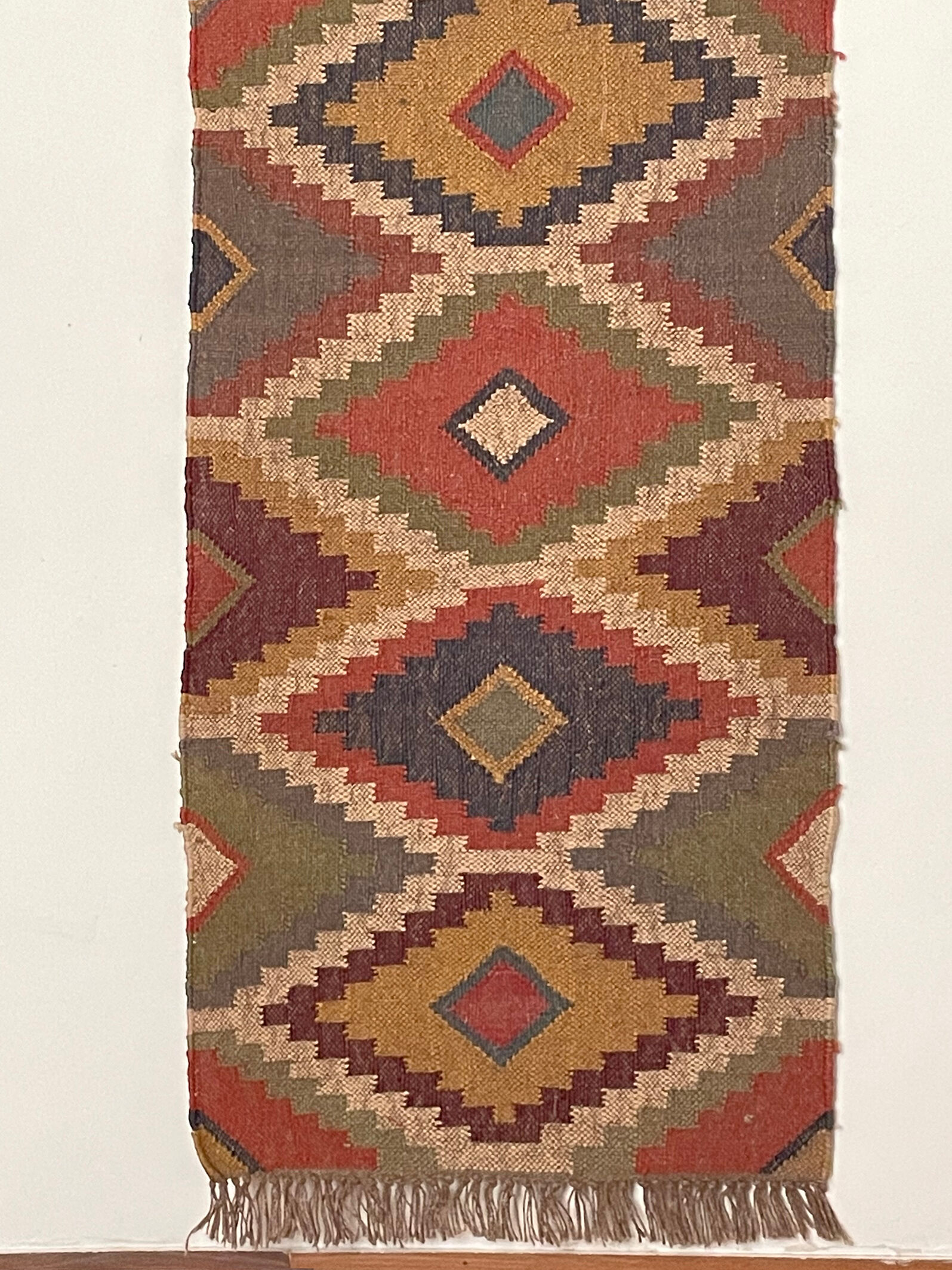 2 x 6 jute handwoven kilim runner rug, carpet runner.