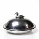 Vintage silver-plated foie gras bell duck handle from the 60s-80s.