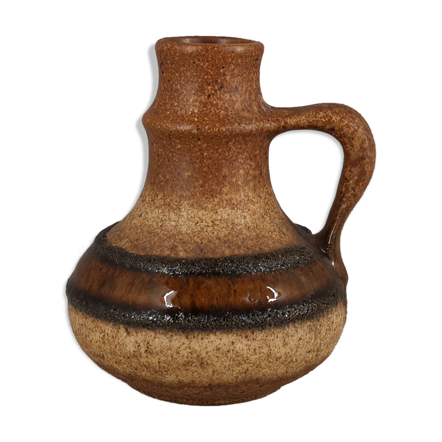 French soliflore vase in enamelled sandstone, 50