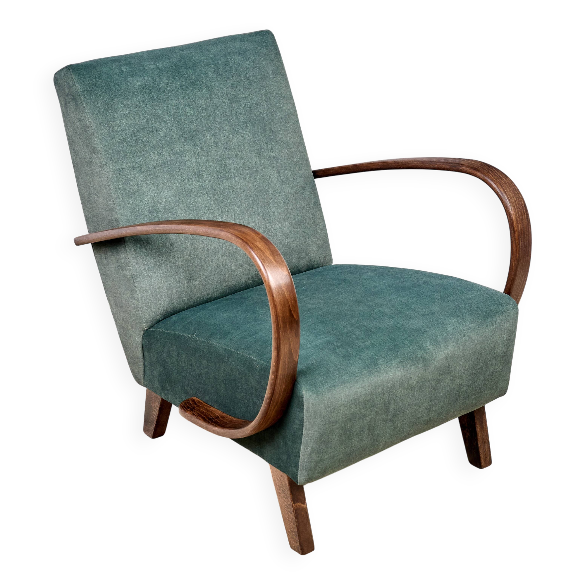 H 410 Armchair designed by Jindrich Halabala, 1940s, Czechoslovakia