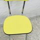 Pair of vintage yellow chrome Formica kitchen chairs.