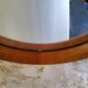 Round teak mirror by Uno and Osten Kristiansson for Luxus Vittsjö, Sweden.