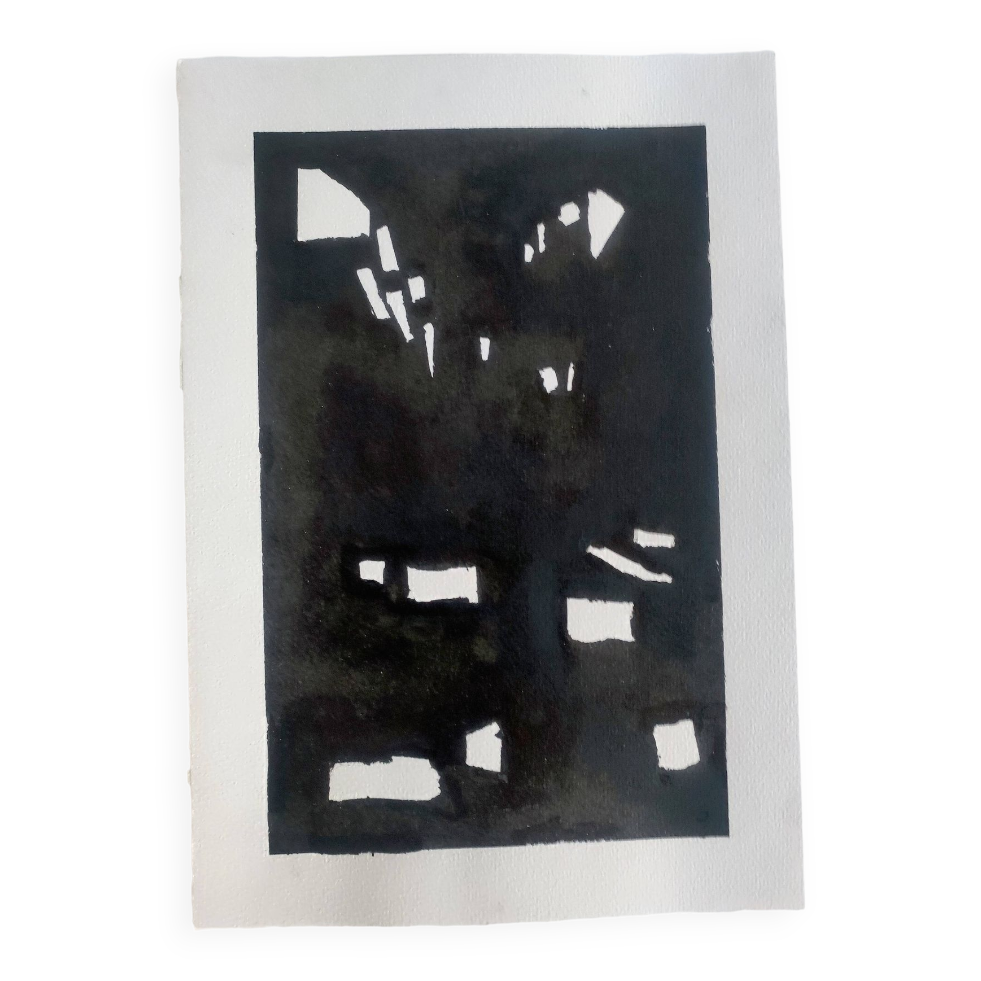 Black abstract painting