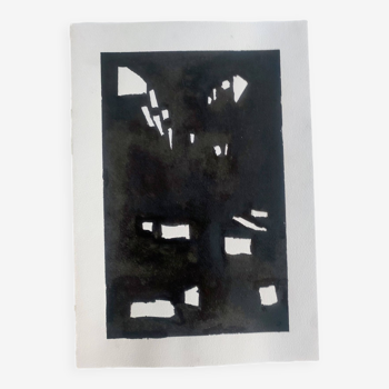 Peinture abstraite noir