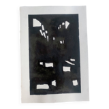 Black abstract painting