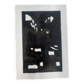 Black abstract painting
