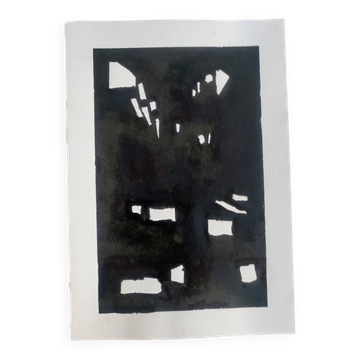 Peinture abstraite noir