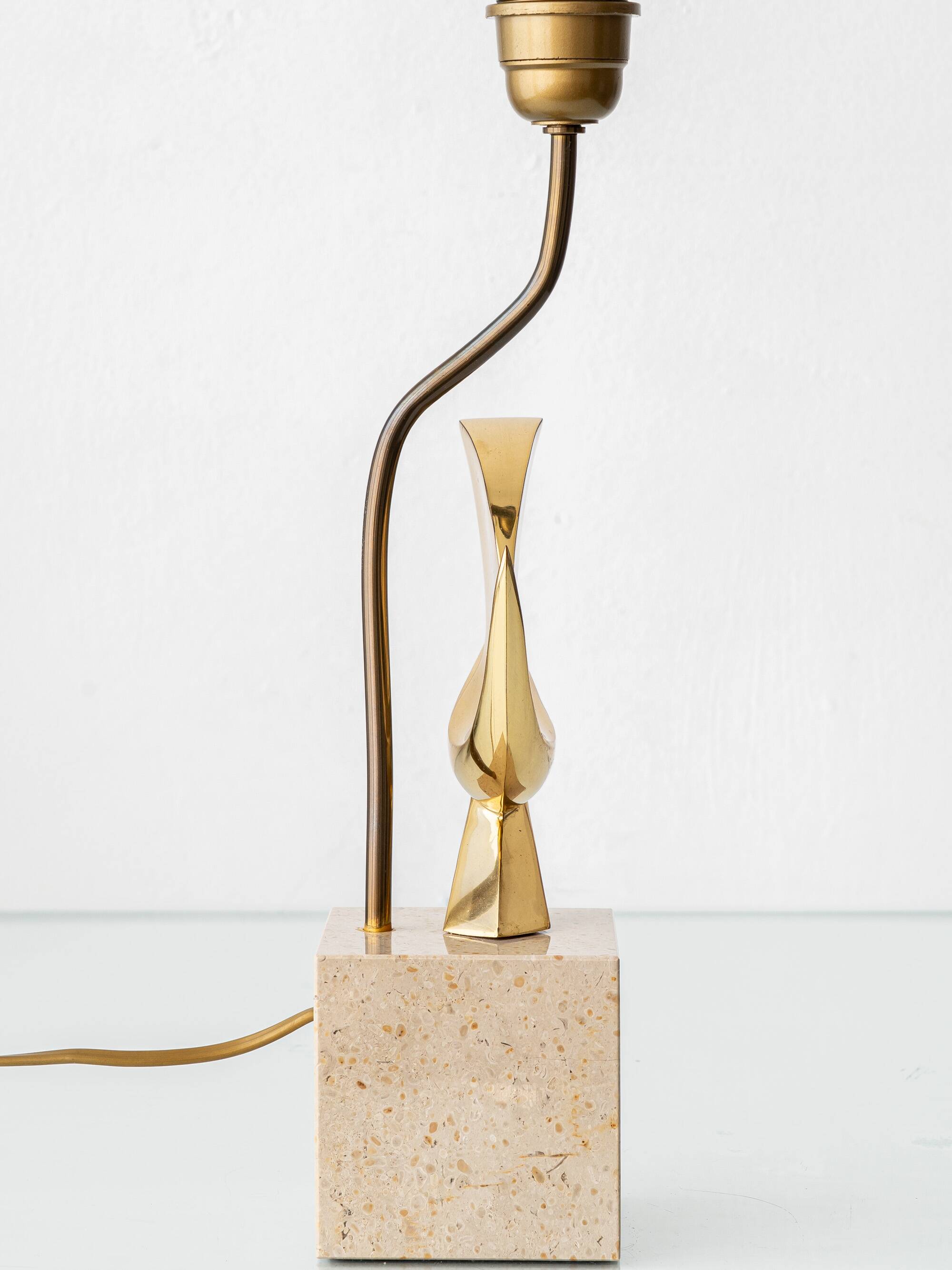 Philippe Jean Signed Brass Bird Table Lamp, Limited Edition 178/300, 1980