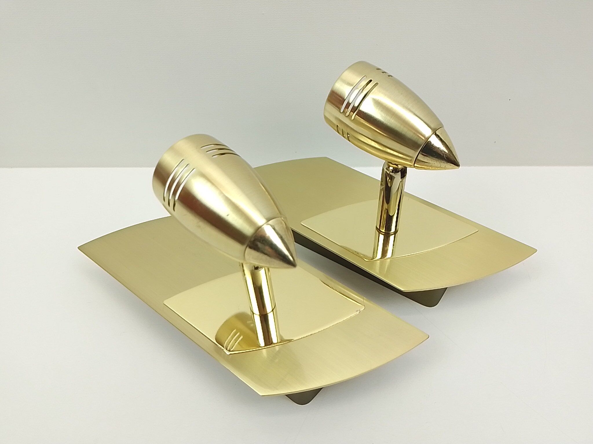 Pair of wall lamps spotlights gold metal Eglo