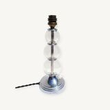 Chrome lamp base and glass balls dlg J. Adnet
