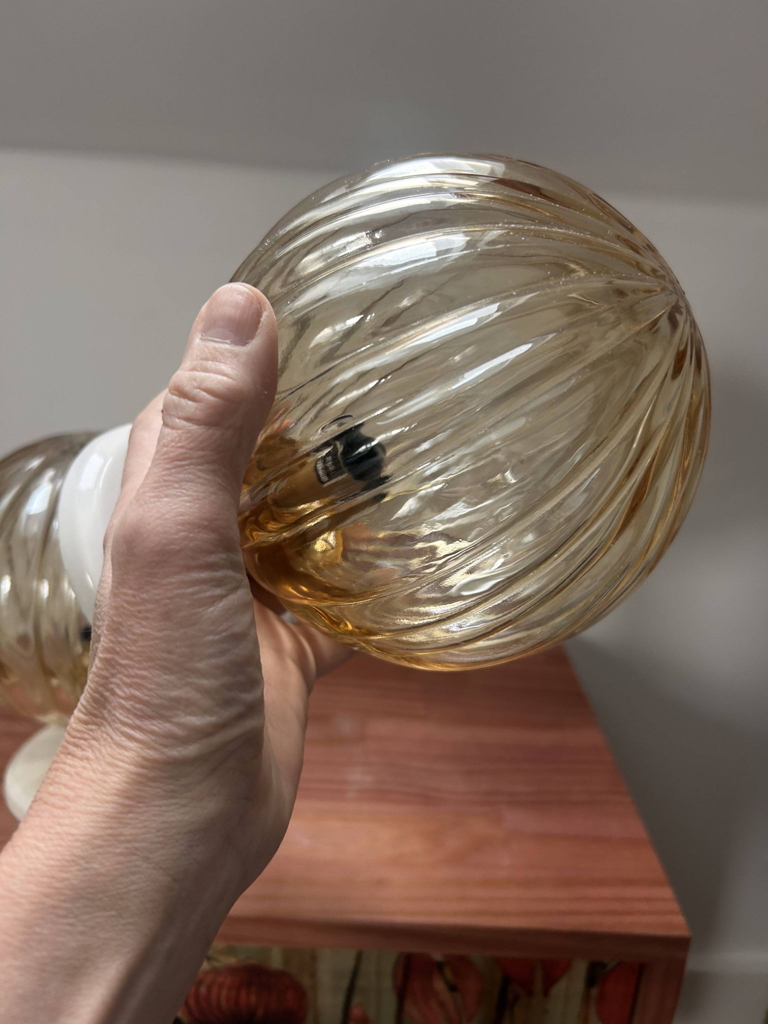 Pair of vintage globe wall lights