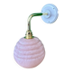Vintage pink Clichy glass globe wall light.