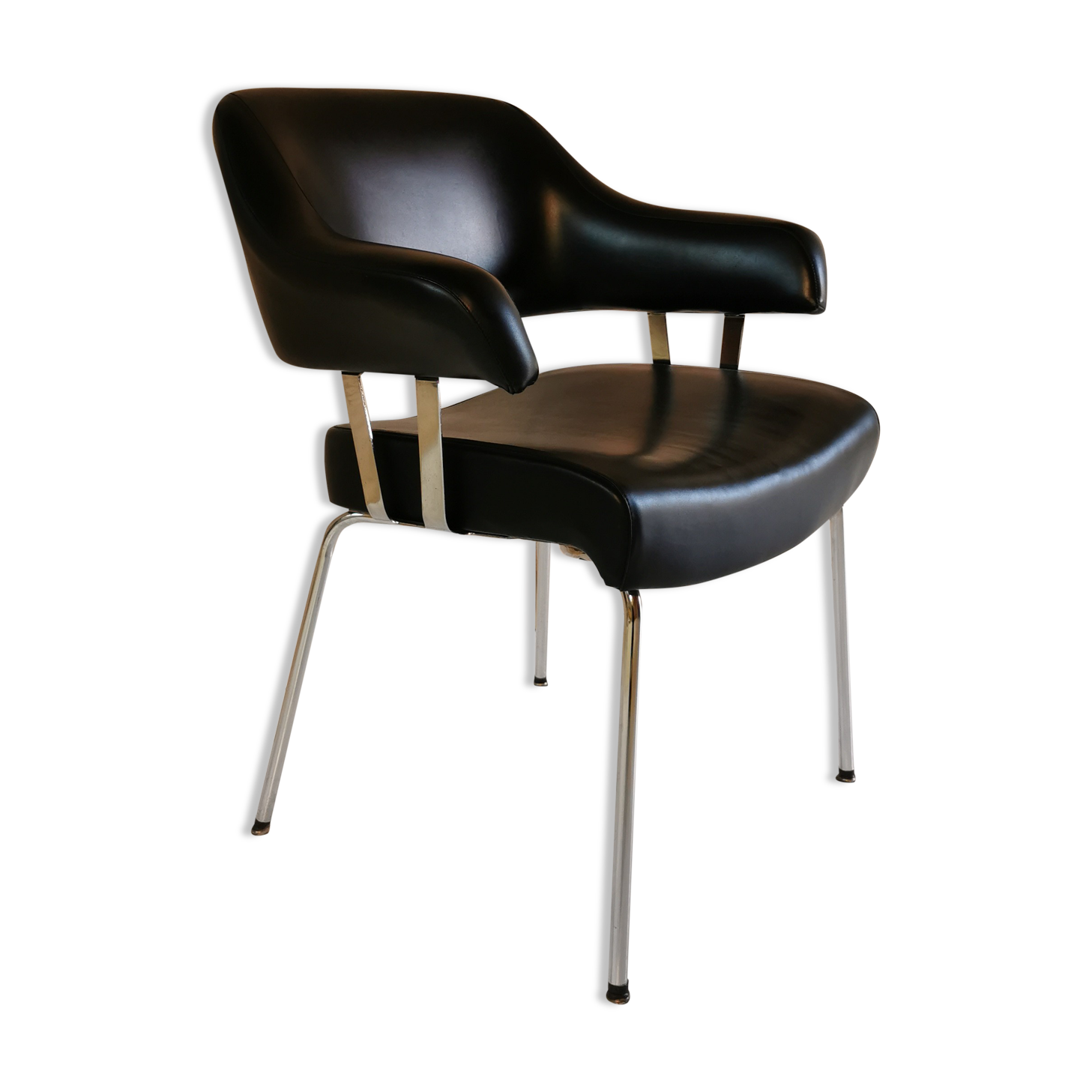 Black skai armchair