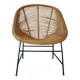 Mid century bamboo and iron pod chair, 1960s