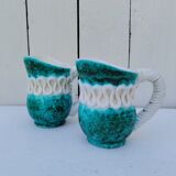 Pair of milk jugs/pitchers, Sainte Radegonde, G.Asch