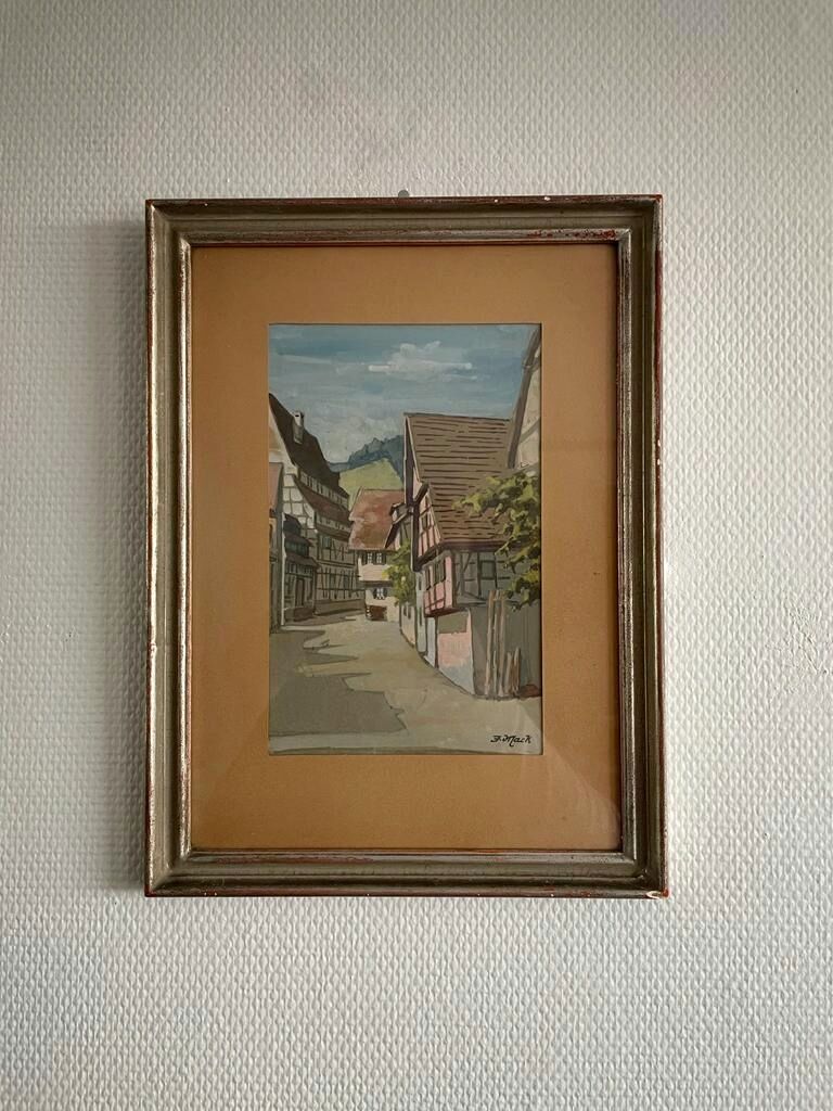 Watercolor Alsace 1930