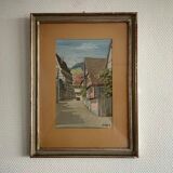 Aquarelle Alsace 1930