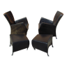 Pair of armchairs with footstool montis, 1980s