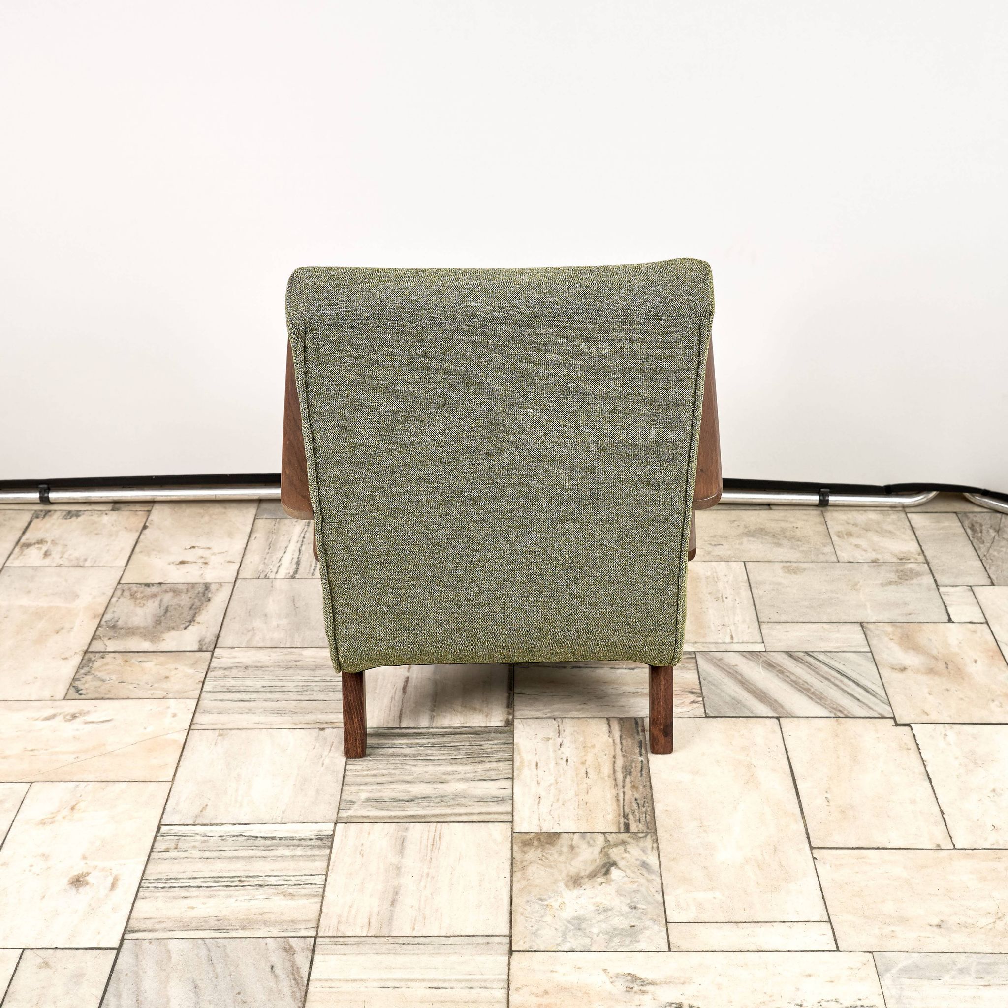 H 410 type C Armchair designed by Jindrich Halabala, 1940s, Czechoslovakia