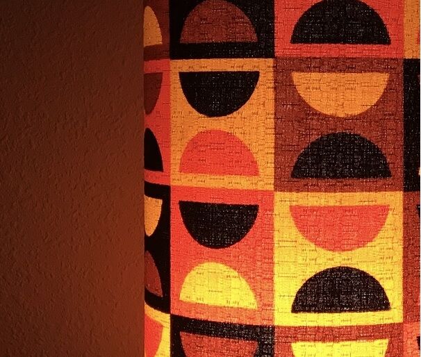 Lampshade Moma H30 D18 - vintage fabric 1970