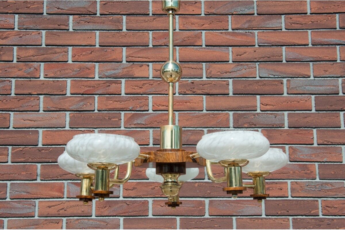 Lustre art déco Pologne années 1950