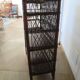 Bookcase - Bibus - 3 levels - woven rattan - bamboo - Vintage - 70s