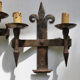 Duo of wrought iron wall lamps Atelier Marolles