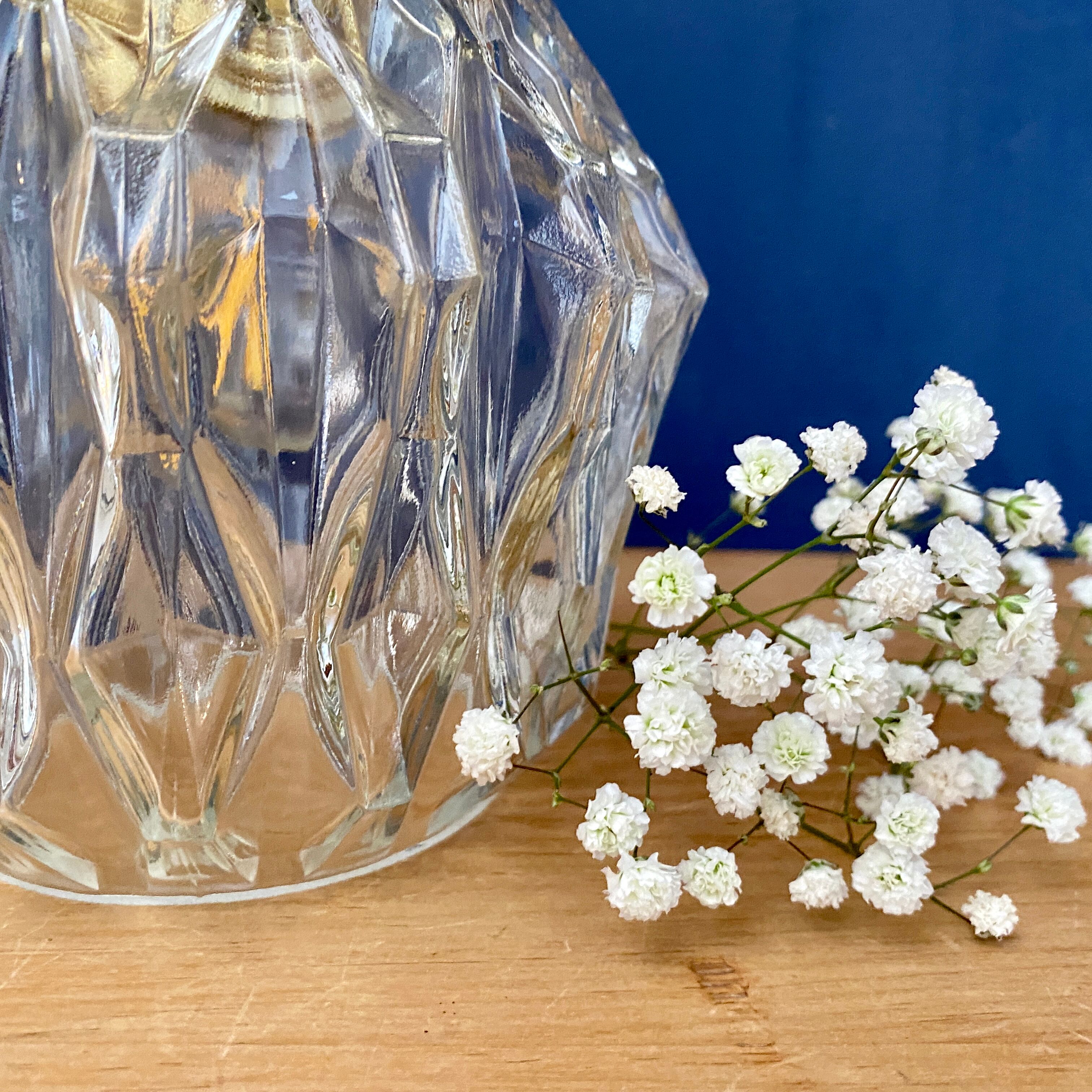 Vintage glass tulip wall lamp