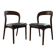 Set of 2 solid wood chairs in wabi-sabi style.