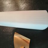 Pair of vintage brass and white glass sconces 1950-60