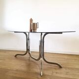 Smoked glass table 70s