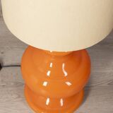 Lampadaire vintage années 70 en verre orange design italien