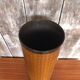 Porte parapluie carton bouilli + cerclage laiton + bac intérieur vintage