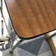 Tabouret escabeau formica roux marches bois