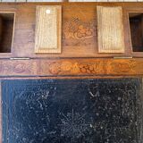 Davenport desk in marquetry walnut, Victorian period.