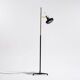 Black and gold metal floor lamp, 1950s