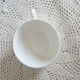 Vintage Salins earthenware chocolate cup - Floral pattern